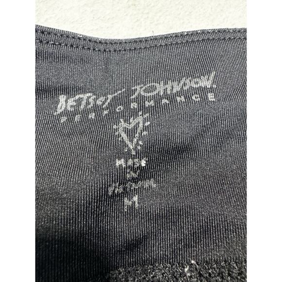 Betsey Johnson Capri Performance Striped Floral Leggings Size Medium - Picture 2 of 8